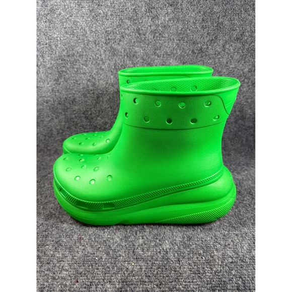 CROCS Shoes - Crocs Classic Crush Rain Boot Grass Green Platform Unisex Mens 8 Womens 10